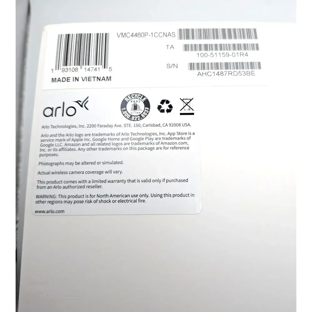 ARLO Pro 5S 2K Outdoor Cameras 4 Pack White Dual Band WiFi Color Night Vision